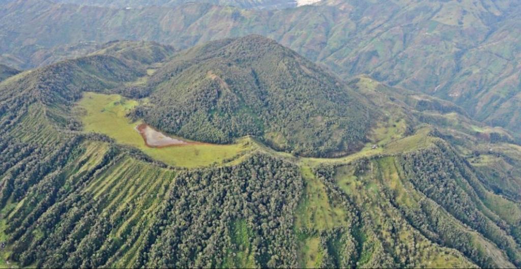 Volcán Cerro Machín, ubicado en el departamento del Tolima.