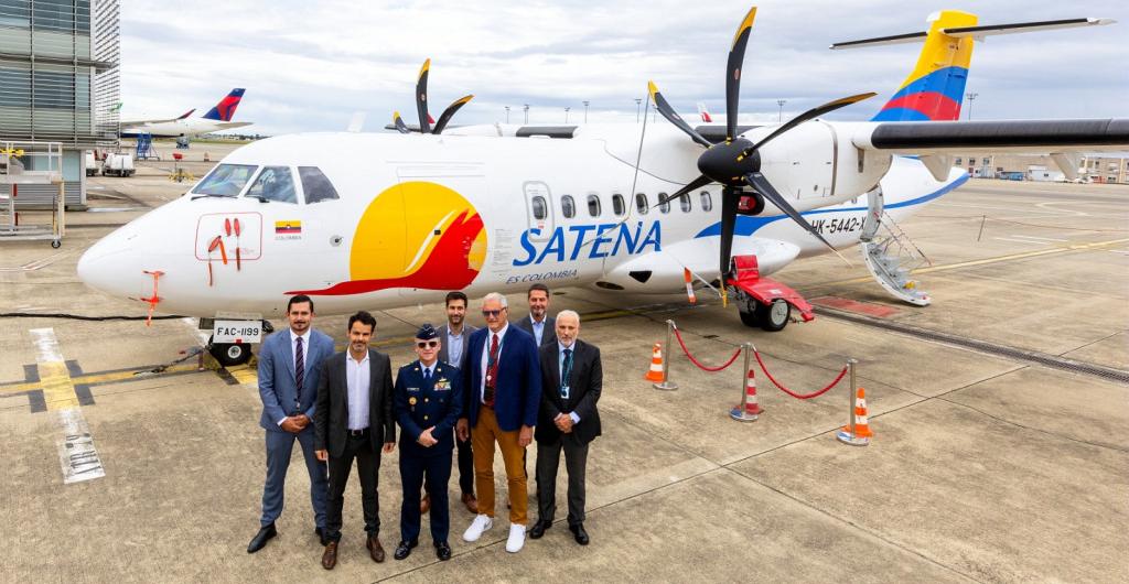 Aterriza nueva aeronave en la aerolínea Satena: la ATR 42-600