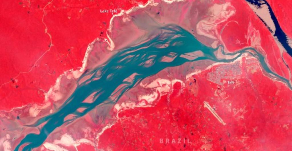 Lago Tefé en Brasil